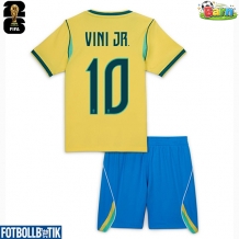 Brasilien Vinicius Junior #10 Hemmatröja Barn VM 2026 Kortärmad (+ Korta byxor)